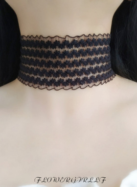 弹力颈圈宽边遮颈纹脖子装饰品夏季透气百搭气质短款锁骨链脖链