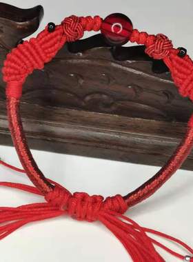 原创定制红绳双虾守护手工编织手绳手环祝福手链幸运绳成品礼物