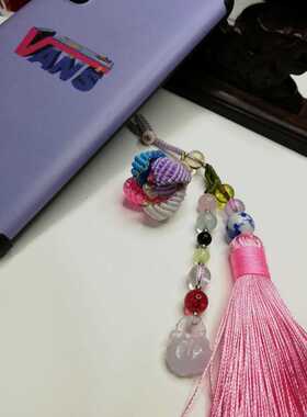 定制光点吊坠小飞侠手工编织包包挂件钥匙扣汉服压襟成品及材料包