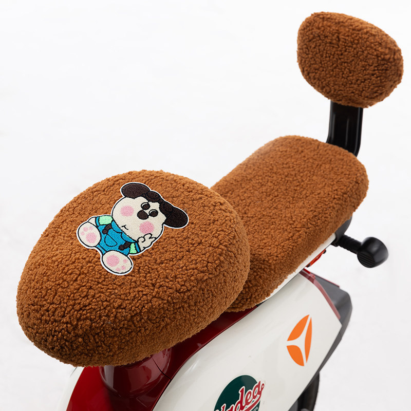 雅迪电动车坐垫套秋冬季加厚绒保暖爱玛小电瓶车座套卡通可爱通用,淘宝优惠券,粉丝福利购,淘宝优惠卷