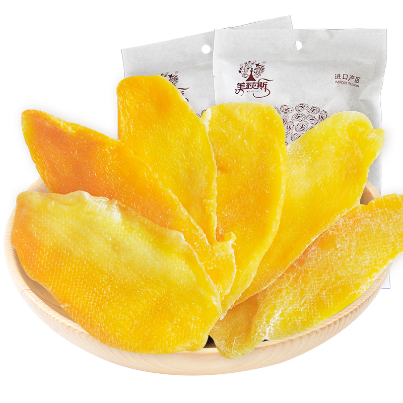 美荻斯旗舰店美荻斯进口芒果干100g*3袋果脯蜜饯水果干芒果片0