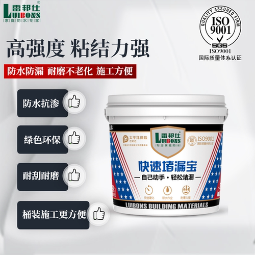 雷邦仕水不漏堵漏王快干速干水泥散装砂浆卫生间下水管裂缝防渗水 - 图0