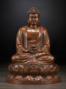 佛香天逸紫铜佛像摆件如来佛祖