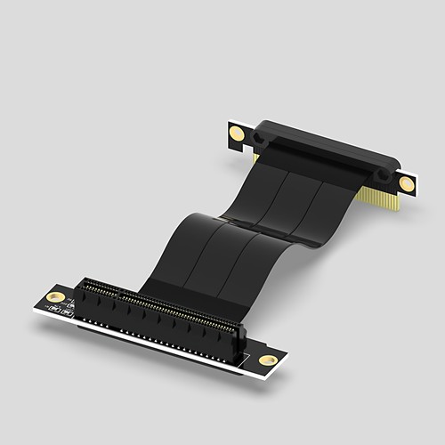 PCI-E 台式机8X延长线支持网卡阵列卡pcie3.0 8X转接线98PIN 90度 - 图2