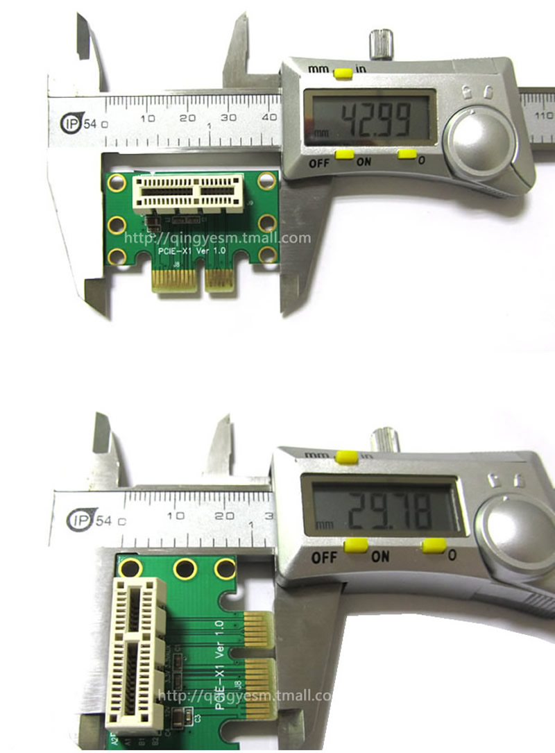 PCI-E转接卡 PCI-E1x转向卡横向显卡扩展卡小机箱专用转接卡1X-图1