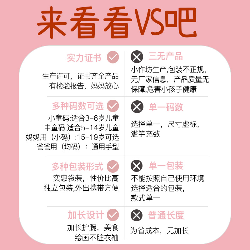 瑞美儿童一次性手套食品用2岁小童小孩XS幼儿园小朋友单独包装 - 图2