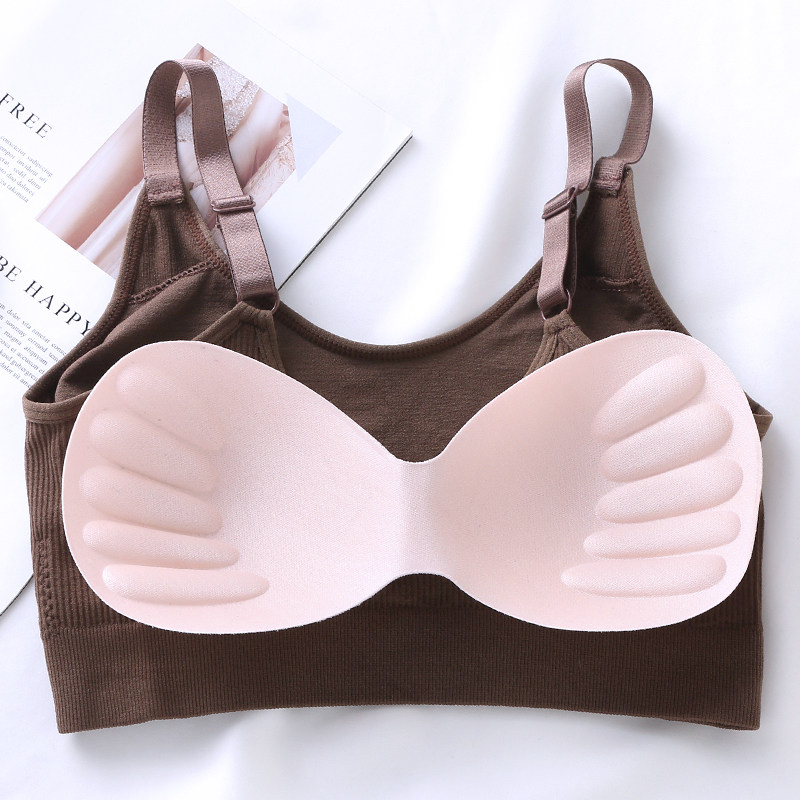 女学生高中无钢圈美背吊带网红抹胸 北极绒原来抹胸