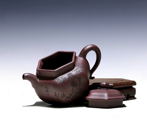 [Чанг Тао] Изорийский оригинальный рудный фиолетовый песчаный горшок с грубым песчаным пурпурным грязью Ван Цзянь шесть квадратных 掇 Соблюдайте только диск 280 куб.