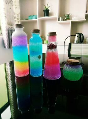 diy星空彩虹玻璃包邮促销夜光瓶