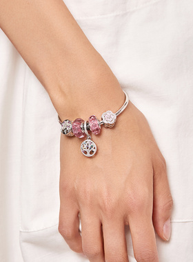 DIY樱花潘家串饰冷淡风女手镯