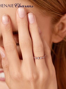 925银玫瑰金戒指女时尚个性ins