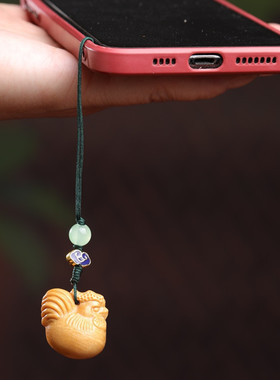 寸木寸金男女紫檀木生肖鸡