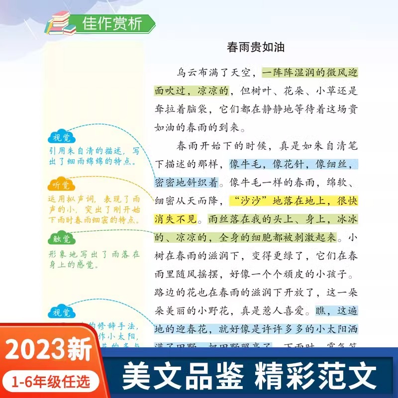 2024版五感法同步作文三到六年级同步作文四年级五年级人教版小学生二年级看图写话一年级作文素材大全优秀满分作文吴方法写作技巧 - 图1