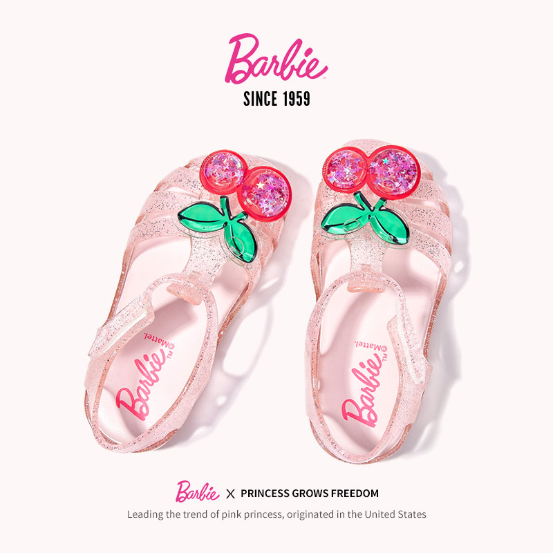 芭比童鞋女童凉鞋包头2025新款夏季涉水小女孩宝宝鞋子儿童果冻鞋,淘宝优惠券,粉丝福利购,淘宝优惠卷