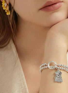 头像手链项链猫狗头像戒指刻字纯银首饰宠物纪念品定制送女友礼物