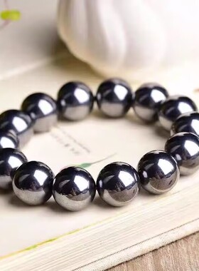 太赫兹手串融冰能量石磁疗手链钛核磁圆珠单圈手串保健男女款