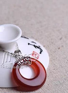 红玛瑙a货转运珠翡翠玉佩吊坠