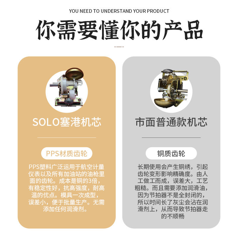 solo机械节拍器钢琴考级专用二用 乐客乐器节拍器