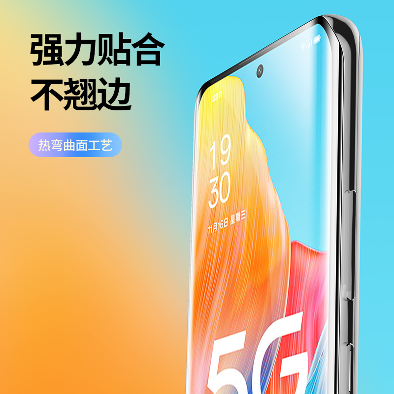 适用oppoA1pro钢化膜oppoa2pro手机膜a2全屏覆盖a1水凝oppo保护防窥曲屏防摔防爆opop防指纹por新款曲面贴膜 - 图2