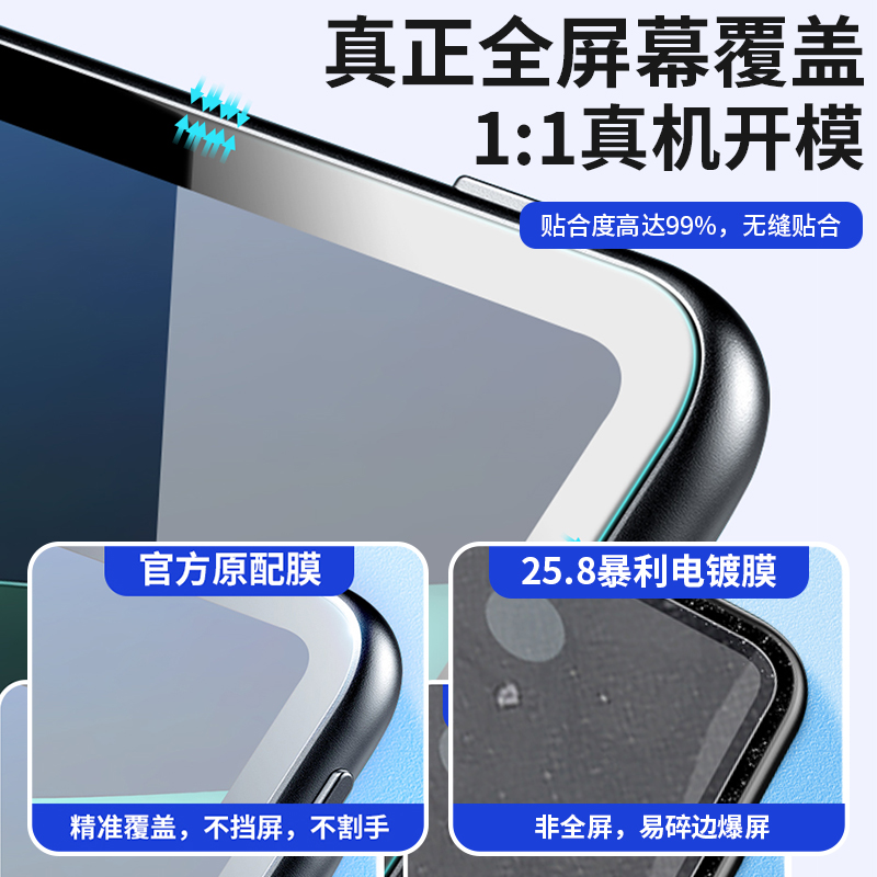 适用小米平板6spro钢化膜5/6pro12.4红米redmipad保护膜11贴膜类纸五4plus六pad5小米ipad防蓝光por高清12寸s-图1