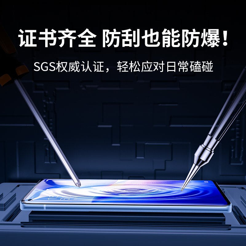 适用opporeno5pro手机膜reno6pro钢化膜oppofindx3水凝膜reno9/4/3全屏+防窥保护x5十软5g曲面屏oppo贴膜 - 图1