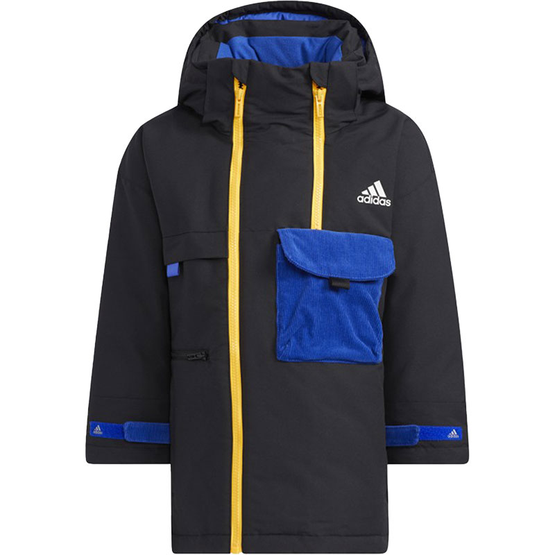 Adidas/阿迪达斯正品儿童冬季运动户外保暖连帽搭扣羽绒服H40336-图3