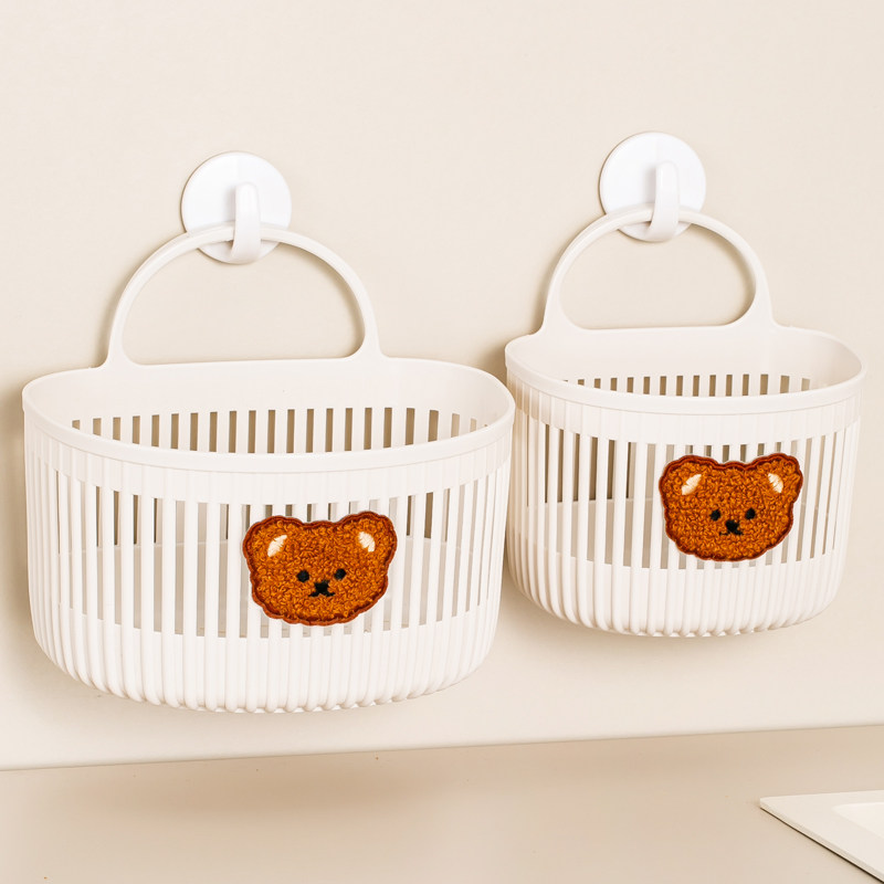 浴室卫生间卡通挂篮悬挂式置物架厨房洗漱台牙刷牙膏免打孔收纳筐,淘宝优惠券,粉丝福利购,淘宝优惠卷