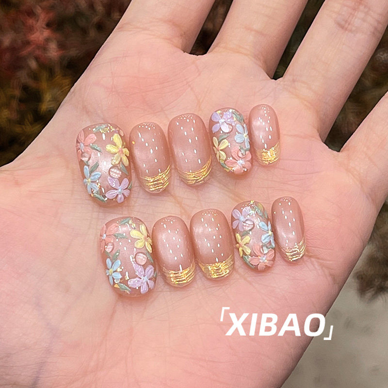 猫眼穿戴甲2025新款高级感法式短款穿戴式美甲纯手工春夏指甲贴片,淘宝优惠券,粉丝福利购,淘宝优惠卷