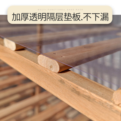 简易鞋架实木鞋柜防尘入户门家用出租屋组装大容量结实耐用经济型 - 图3