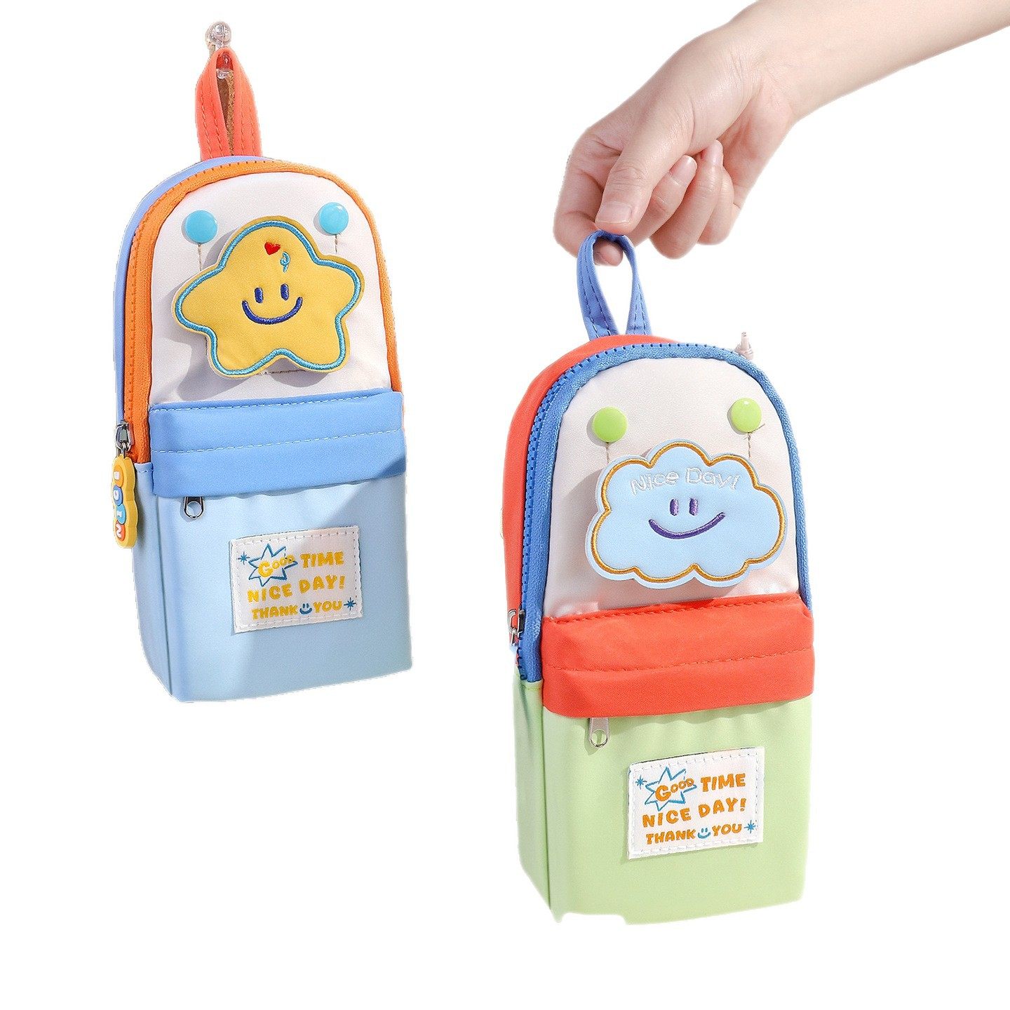 新款小书包星星笔袋大容量小学生文具袋铅笔文具盒女孩高颜值笔袋,淘宝优惠券,粉丝福利购,淘宝优惠卷