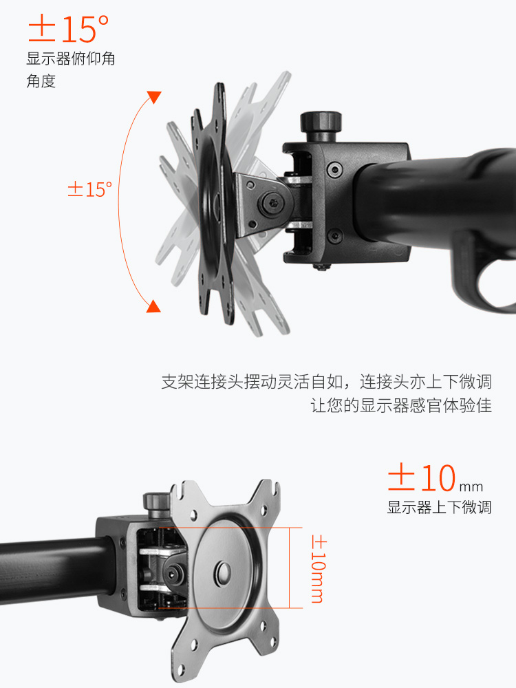 直销6六屏显示器支架炒股电脑多屏幕显示器支架子桌面拼接挂架15--图0