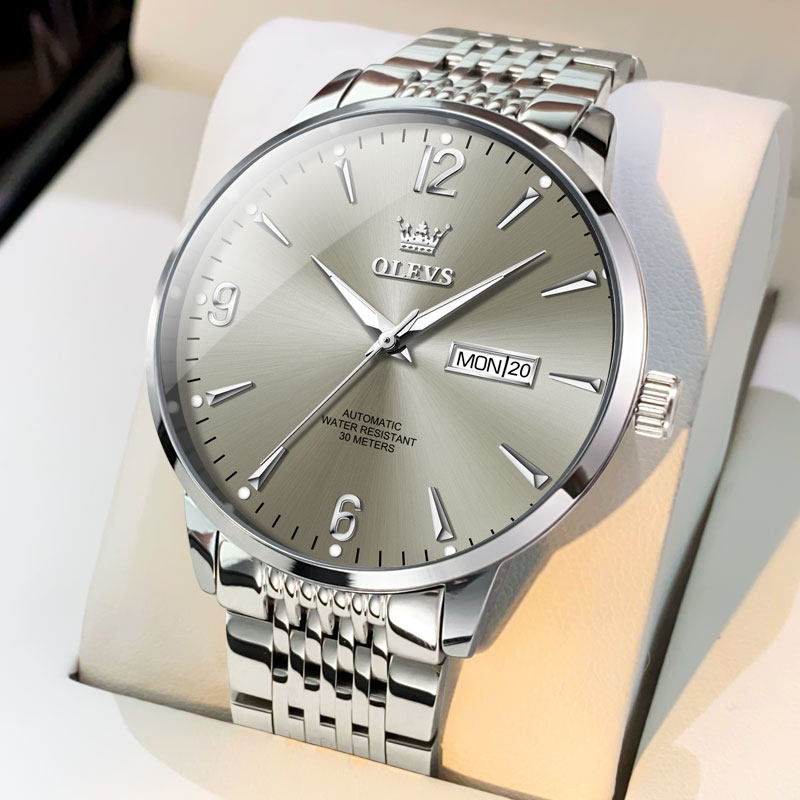 男士正品名牌全自动纯潮流机械表 olevs欧利时持诚国产腕表