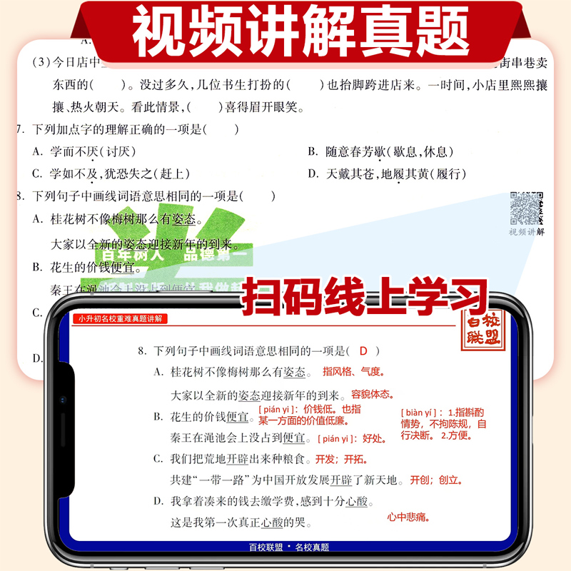 2025名校真题分类卷百校联盟小学毕业升学考试真题详解语文数学英语小升初真题卷四五六年级重点中学招生分班真题必刷题
