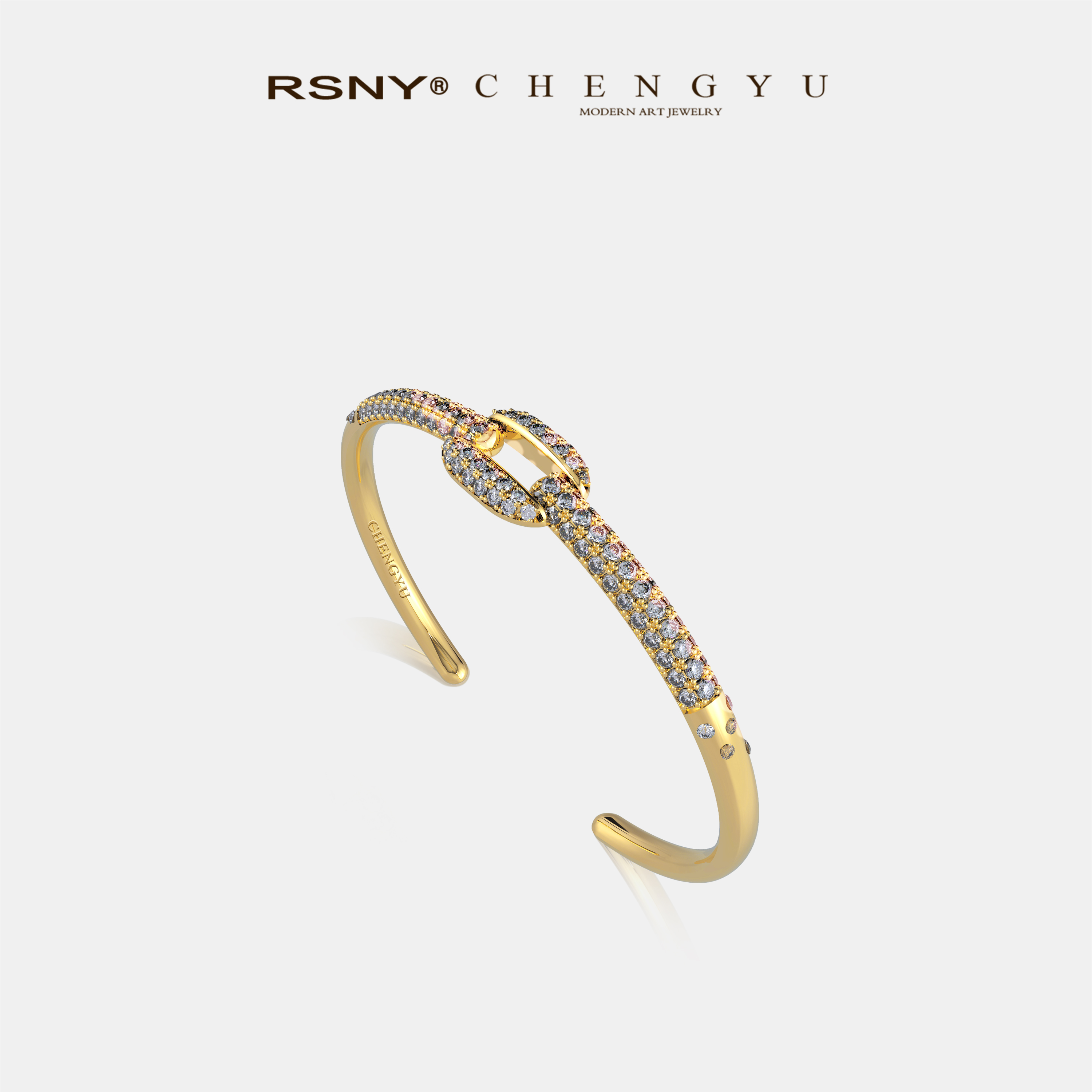 RSNY CLASSIC CHAIN经典链扣手镯手镯纯银小众设计轻奢情侣手饰-图1