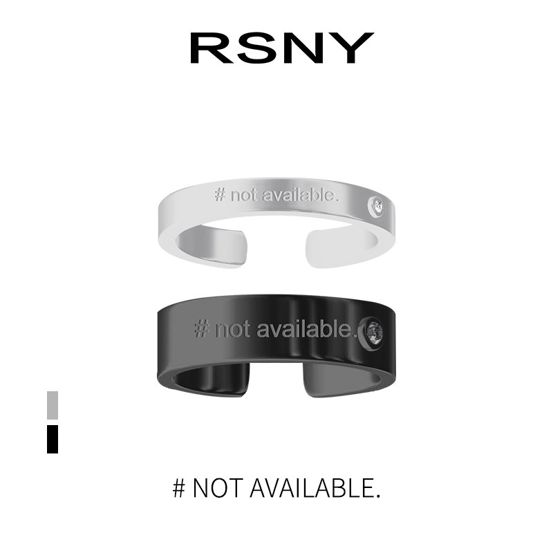 rsny纯银男女对戒开口简约情侣戒指 RSNY戒指/指环