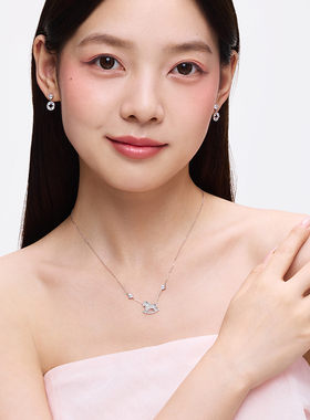 卡蒂罗招财萌马足银项链女生肖本命年锁骨链小众设计新年礼物