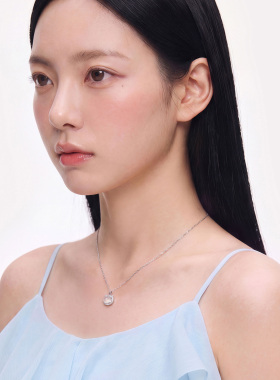KADER开朵沐光小猫项链女925银小众锁骨链生日礼物送女友卡蒂罗