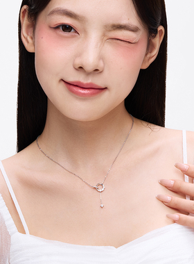 KADER925银双环女锁骨链