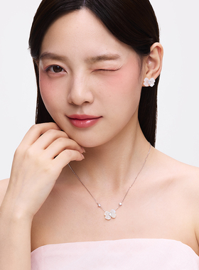 卡蒂罗梦幻蝴蝶结项链女S925纯银轻奢小众设计款锁骨链生日礼物