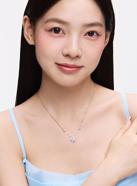 卡蒂罗夜光虞美人项链女S925纯银轻奢小众设计生日毕业礼物送女友