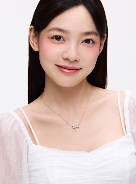 卡蒂罗丝带蝴蝶结项链女小众设计