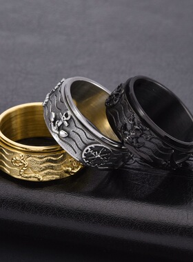 泰爱你时尚海盗船锚钉戒指