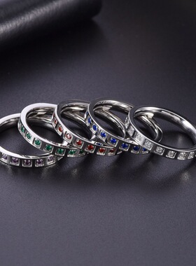 泰爱你时尚轻奢高级感满钻戒指