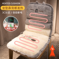 Winter Heating Cushion Fart Cushion Office Cushions Backrest Integrated Chair Seat Cushion Plush Seat Cushion Student Dorm