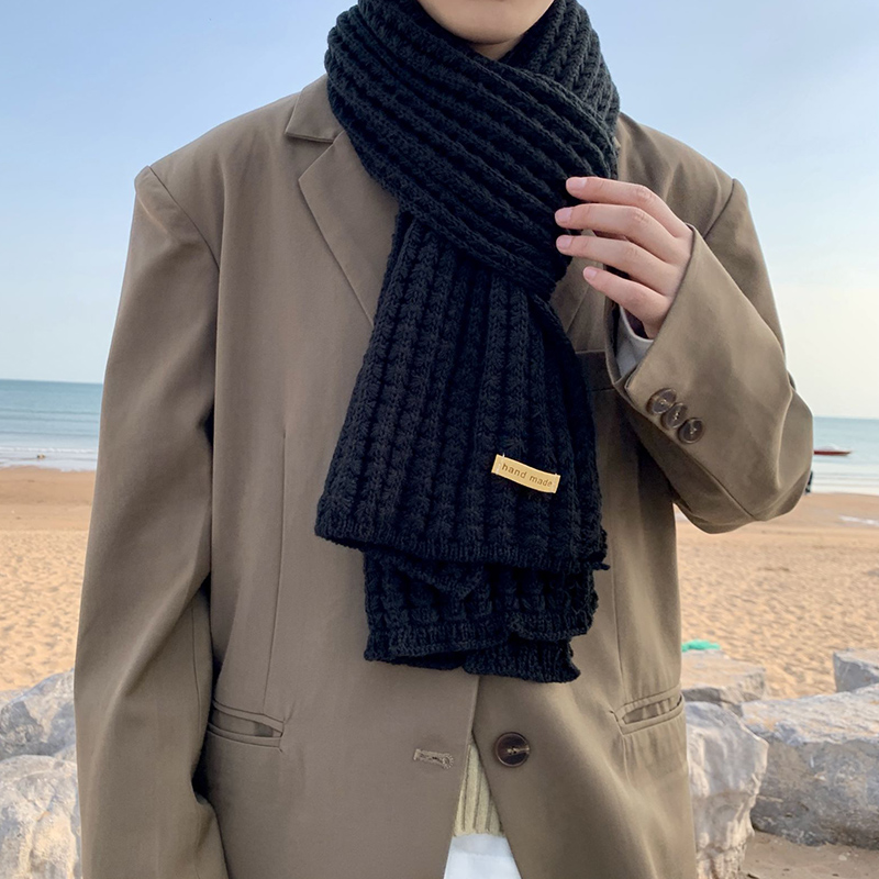 围巾男冬季高档男士送男友男朋友男款针织毛线男生礼物围脖情侣女 - 图1