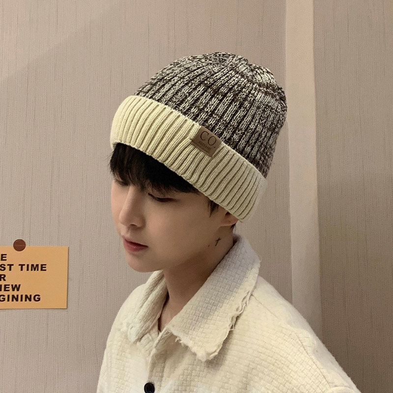 男士冬天加绒保暖防风潮男生线帽 柔立帽子