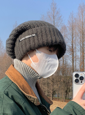 深灰色帽加厚加大男冬季宽松保暖