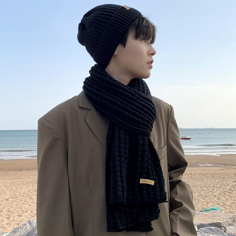 围巾男冬季高档男士送男友男朋友男款针织毛线男生礼物围脖情侣女 - 图3