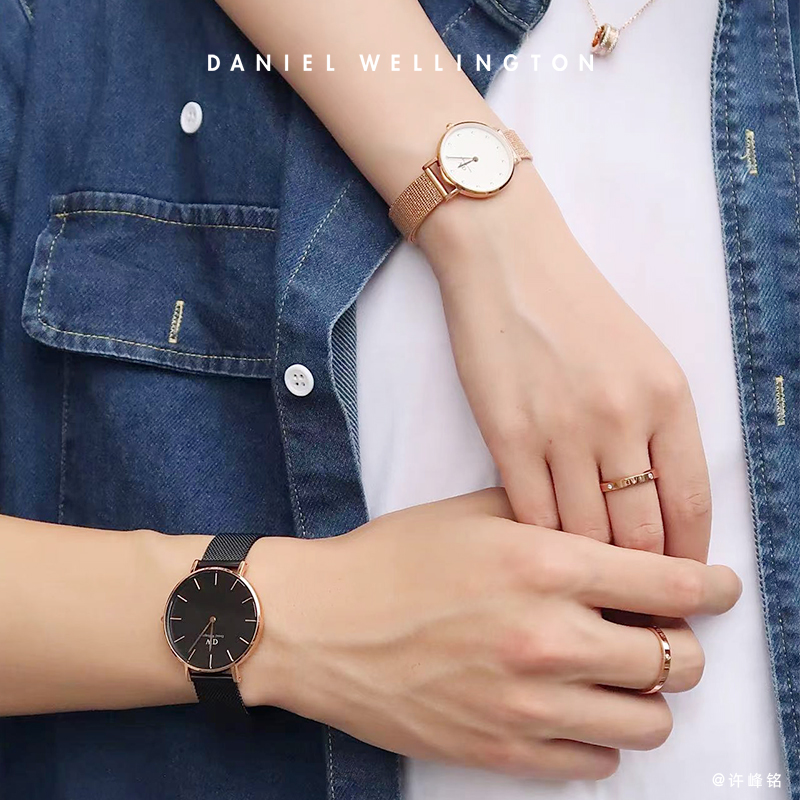 dw情侣petite系列闪耀新选金属对表 danielwellington欧美腕表