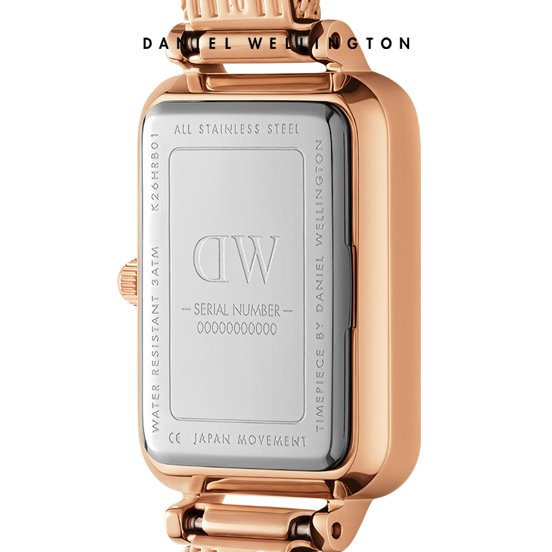 dw女quadro系列珠光贝母方盘表带 danielwellington欧美腕表